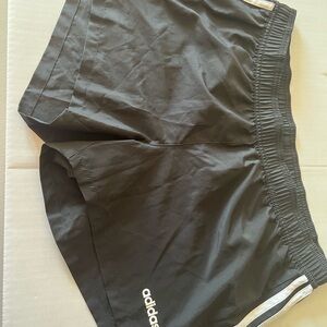 adidas Black Shorts with White Logo Detail